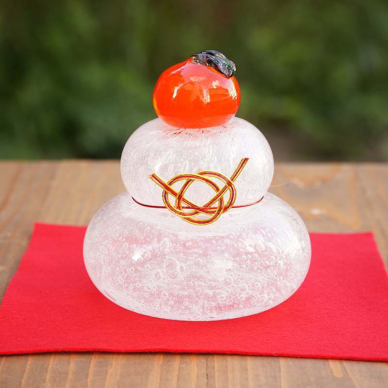 激安店舗 沖縄 琉球ガラス村鏡餅 Okinawa インテリア 正月