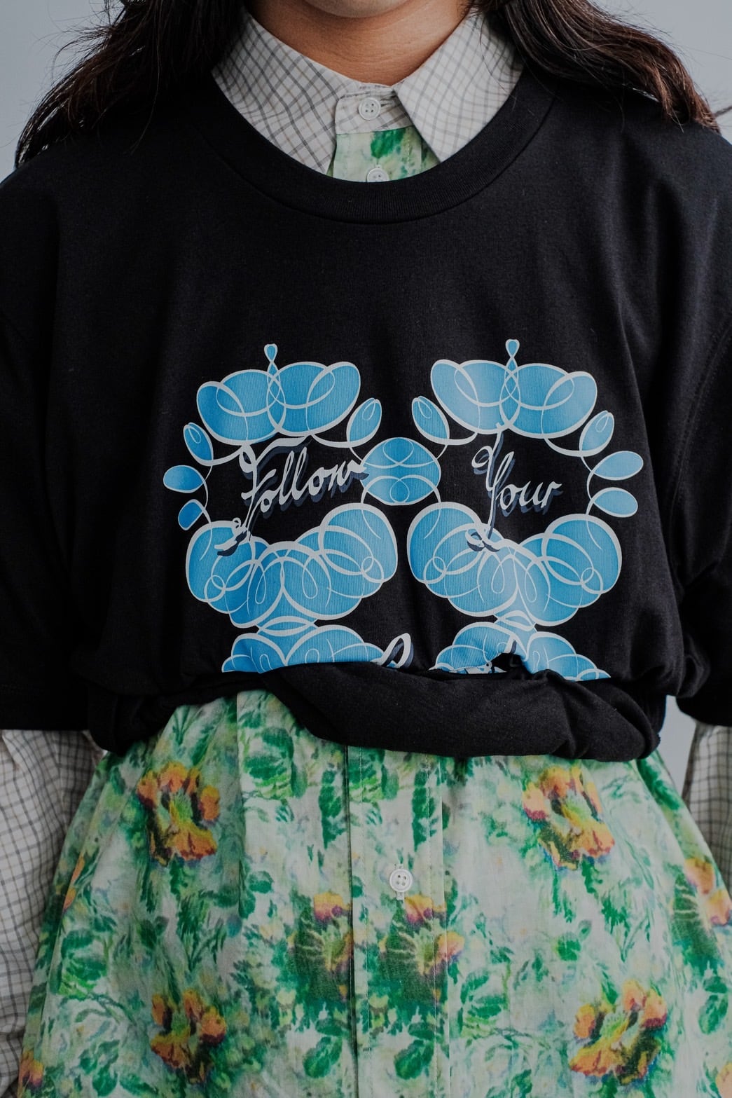 Meryll Rogge】ROLLED UP T-SHIRT | puzzle