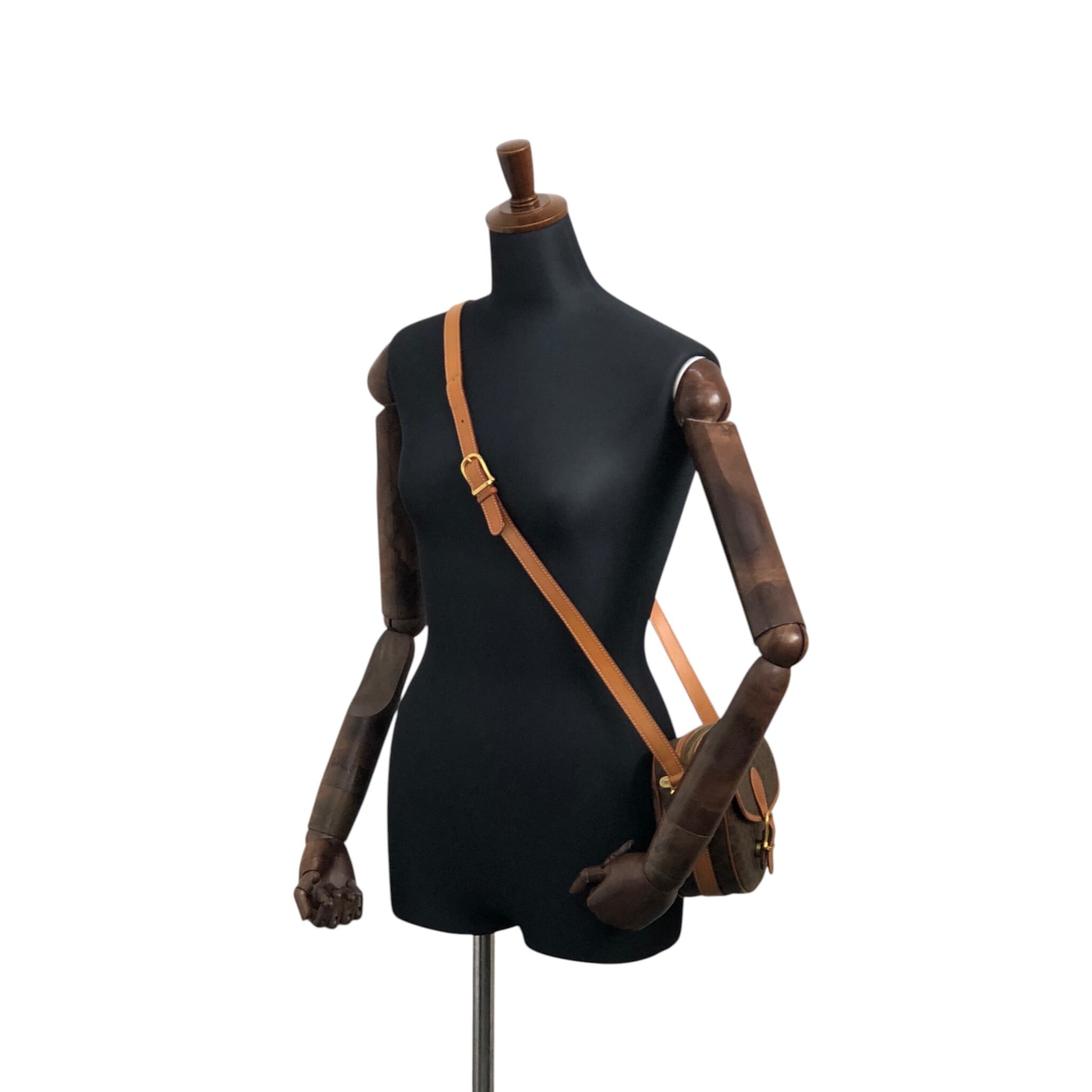 セリーヌ  ショルダーバッグ ブラウン  CELINE PVC×レザー　 ブラゾンロゴ CELINE セリーヌ ショルダーバッグ ブラウン ブラゾン型押し PVCレザー