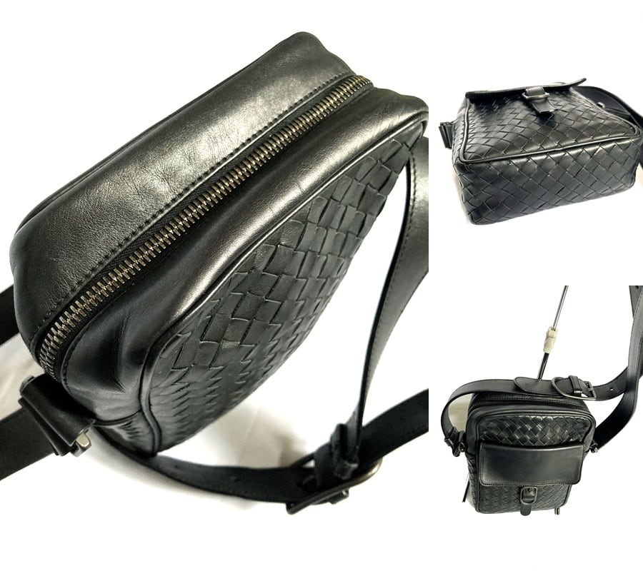 美品 正規 BOTTEGA VENETA ボッテガ ヴェネタ 定価15万 ブラック