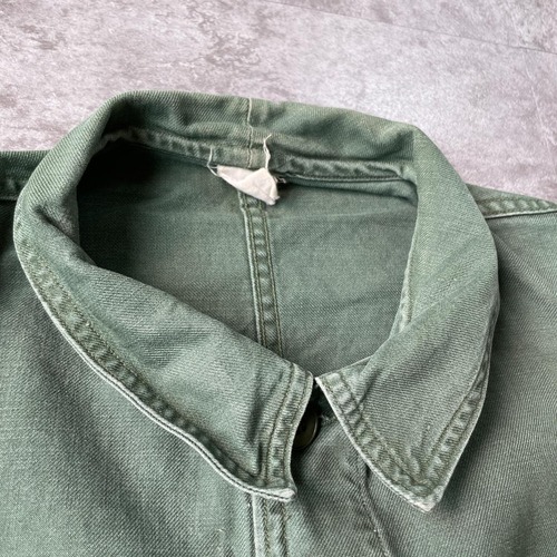 60-70s SONORCO 刺繍タグ グリーン コットンツイル フレンチワークジャケット 詳細写真12