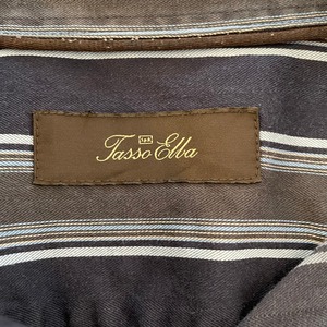 【Tesso Ella】マルチストライプシャツ 長袖シャツ 柄シャツ L サイズ アメリカ古着