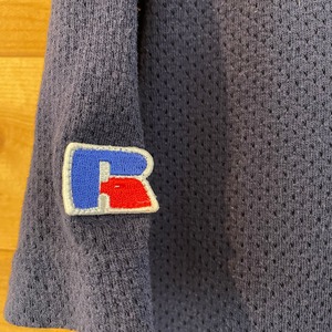 【Russell】ヘンリーネック メッシュ Tシャツ USA古着 オーバーサイズ