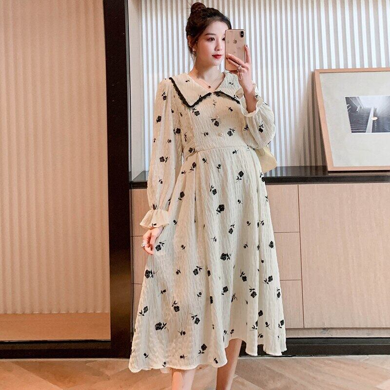 【新作】【送料無料】 502＃2021春のマタニティロングパーティードレス甘い服妊娠中の女性スリム妊娠 大人ガーリー スウィート キュート カジュアル スプリング 春物 AL expec447544331438