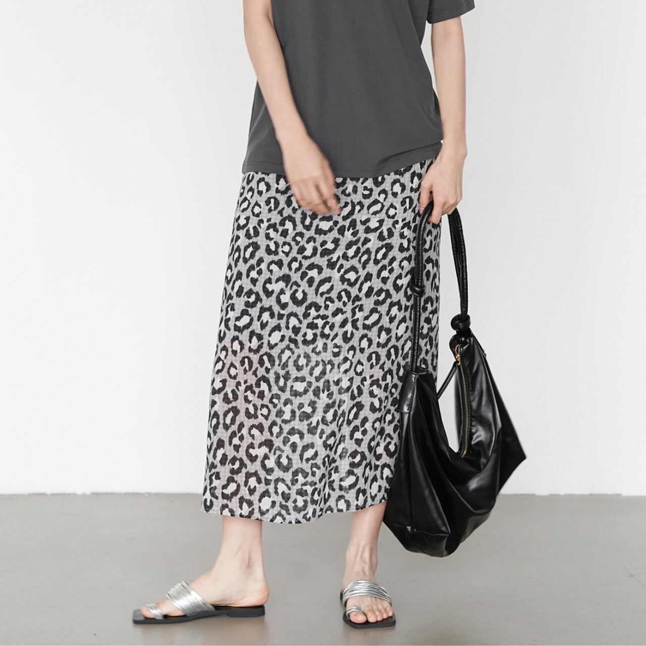 レオパードナロースカート a0469
