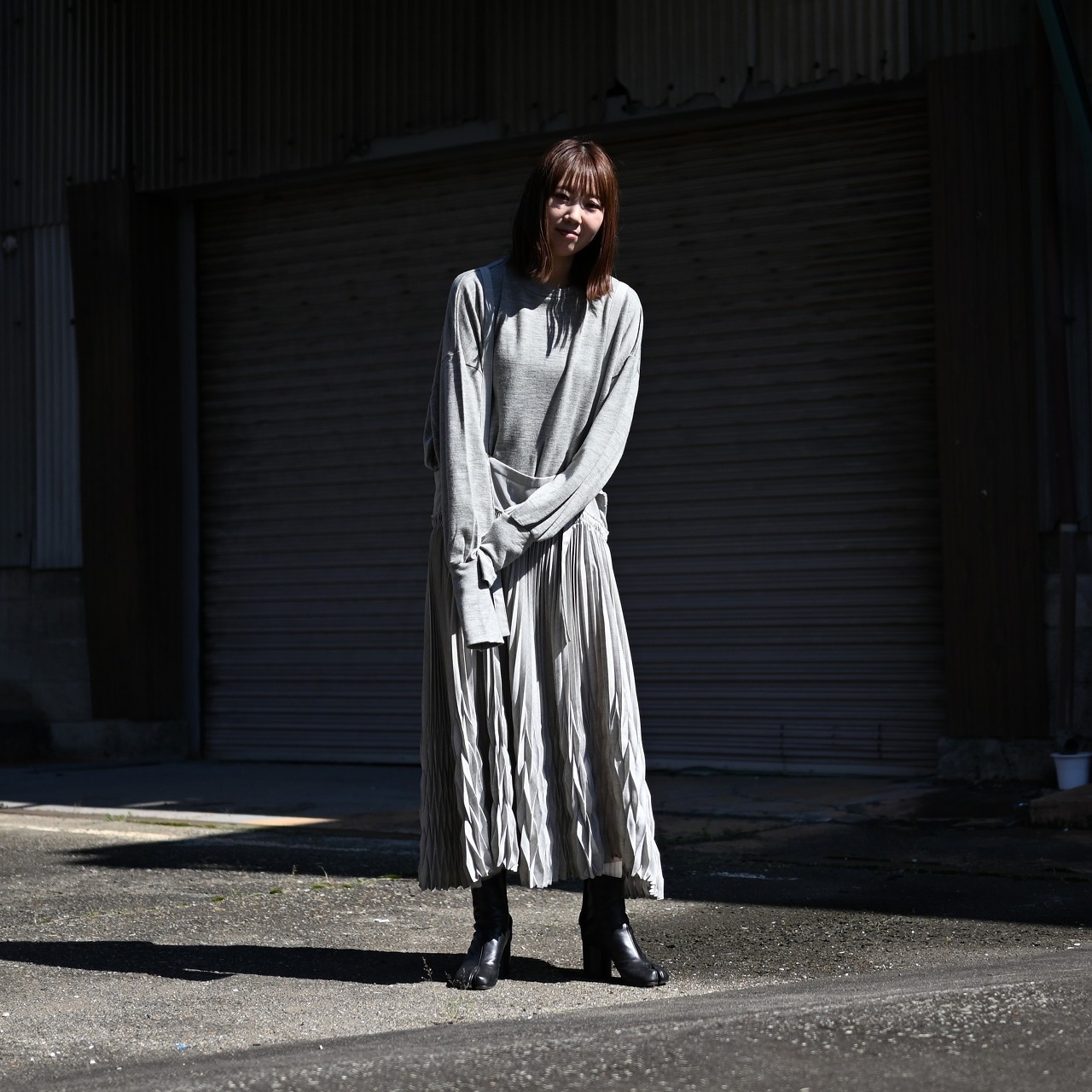 KUON / GANKO別注 Sashiko Kimono Sleeve Cutoff Denim shirt jacket レディースコーディネート