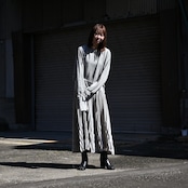KUON / GANKO別注 Sashiko Kimono Sleeve Cutoff Denim shirt jacket レディースコーディネート