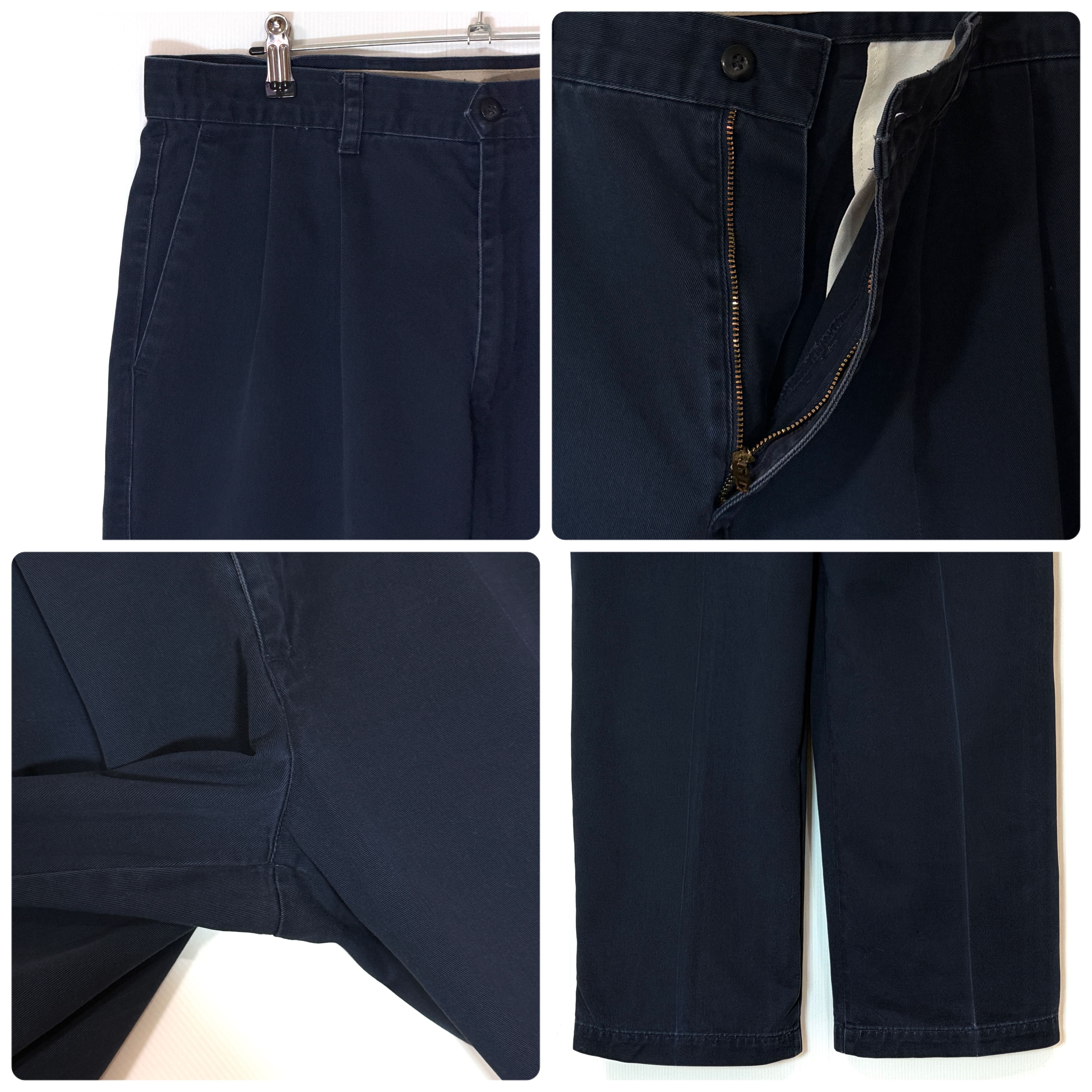 00s 良サイズ DOCKERS ドッカーズ ツータック チノパン【W34L30実寸W34