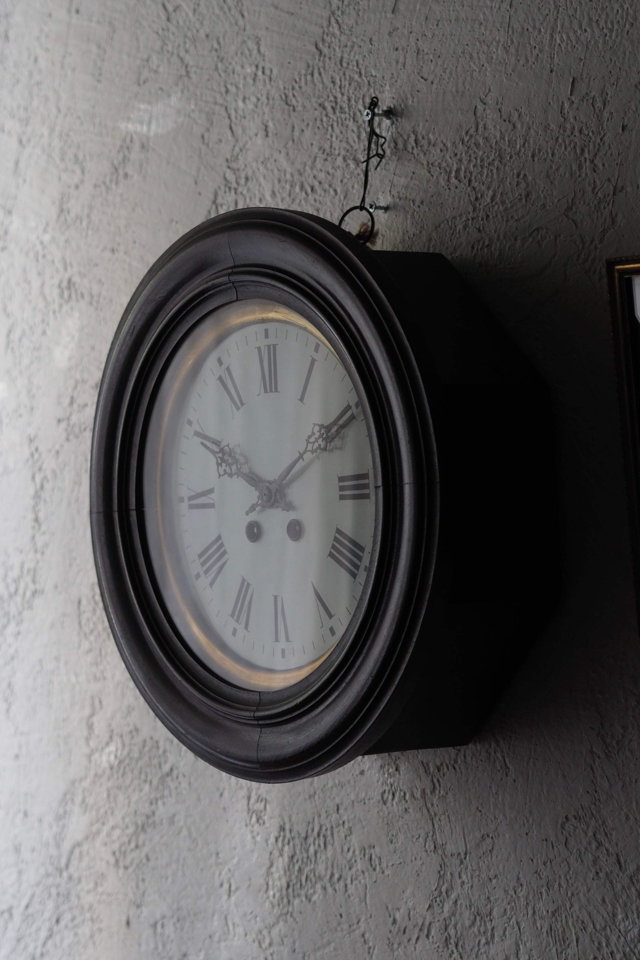 ローマ数字文字盤掛け時計-black wall clock | アンティーク