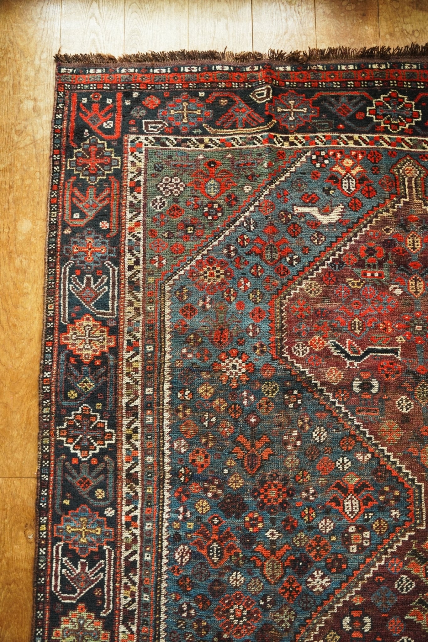 1415-Antique Khamse rug | 手織りのヴィンテージラグ専門店 | Bahr