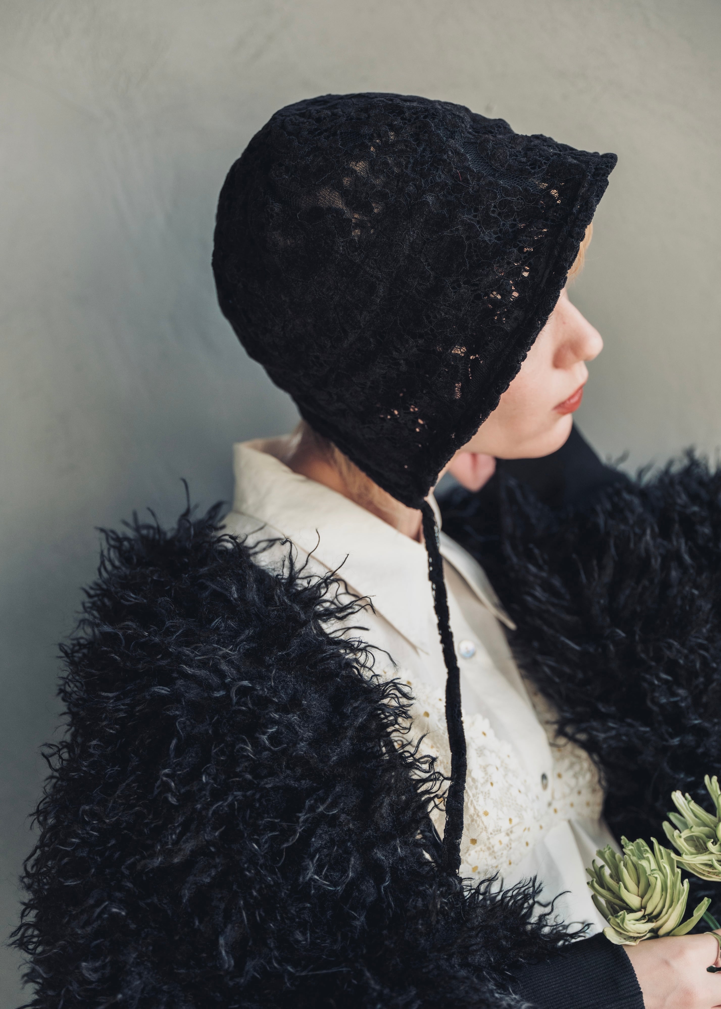 BONNET NUA / BLACK | ORIENT MILLINERY