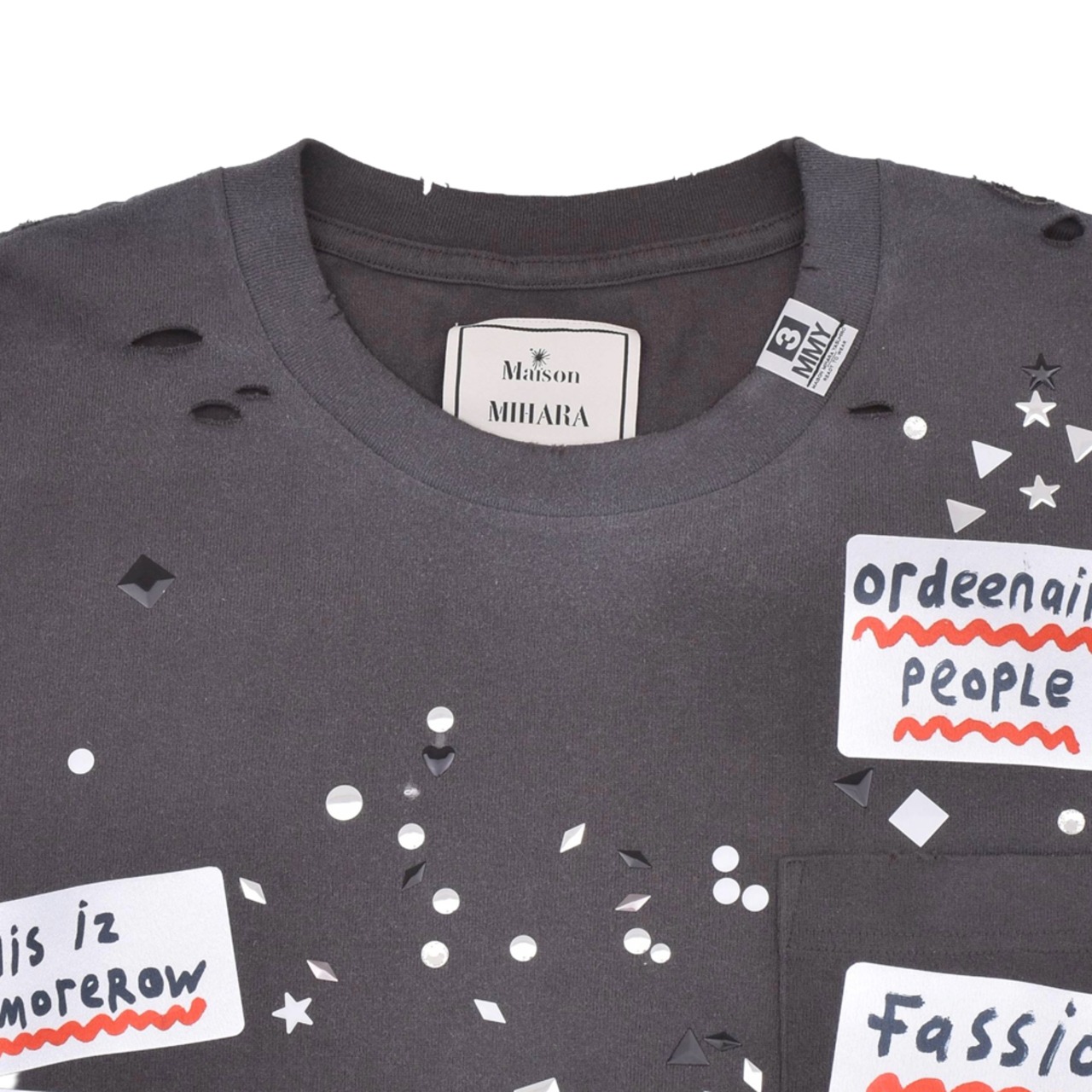 【Maison MIHARA YASUHIRO】EMBELLISHED STICKER TEE - 9