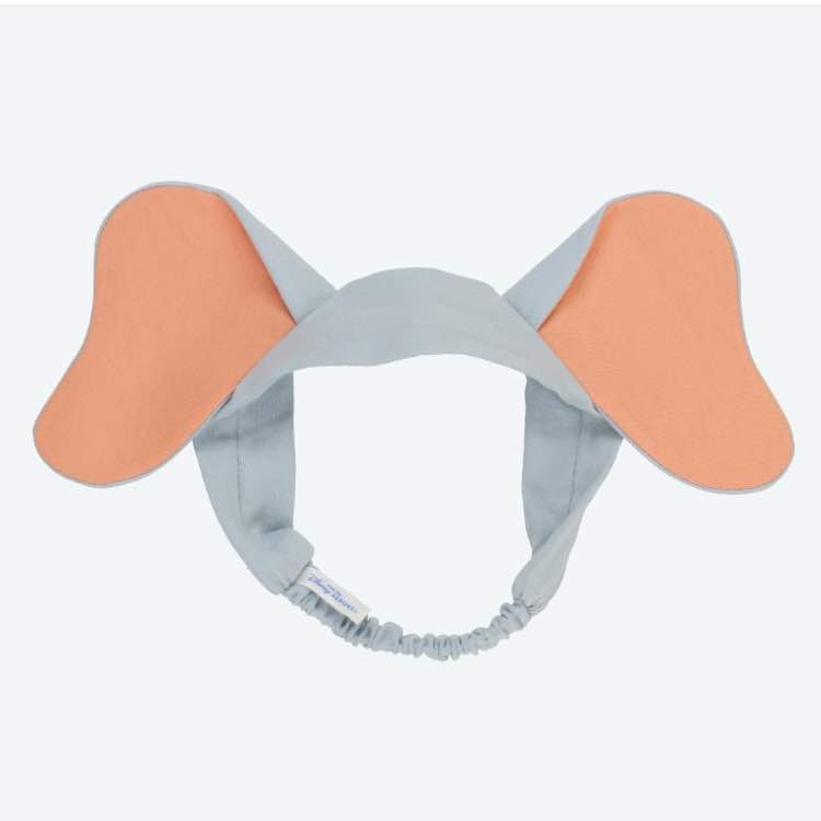 ダンボ ベビースタイ&ヘアバンド パーク限定 東京ディズニーランド 東京ディズニーシー ブルー よだれ掛け ベビーグッズ エプロン 赤ちゃん用品 マジックテープ