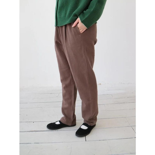 YARRA（ヤラ）リネンコットン起毛テーパードパンツ　YR-1545-219