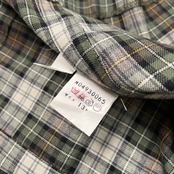 Leilian レリアン リネン混 チェック柄 半袖 ジャケット サイズ 13+ /麻混/レディース