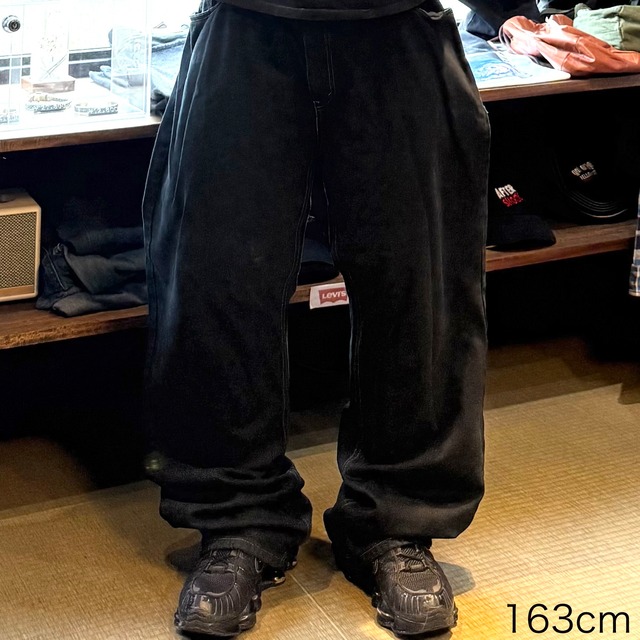 【W42×L32】Levi's559    ブラックデニムパンツ  革パッチ