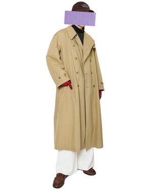 Giorgio Armani "90s Vintage Cotton Padded Trench Coat"