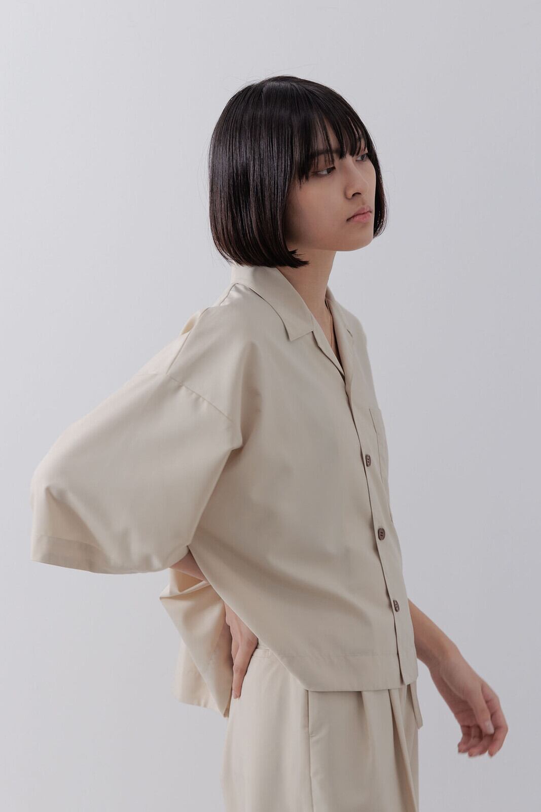 イージーケアクロップドシャツ | Doux robe