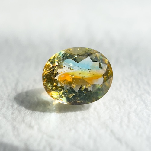 オーバルカット10×8mm　#229【硝子の宝石】箔入り・蓄光