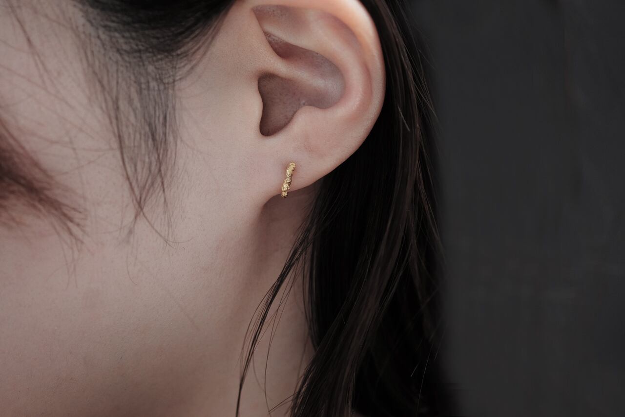 小さい連なる粒のピアス （gold） | SUNn・寸