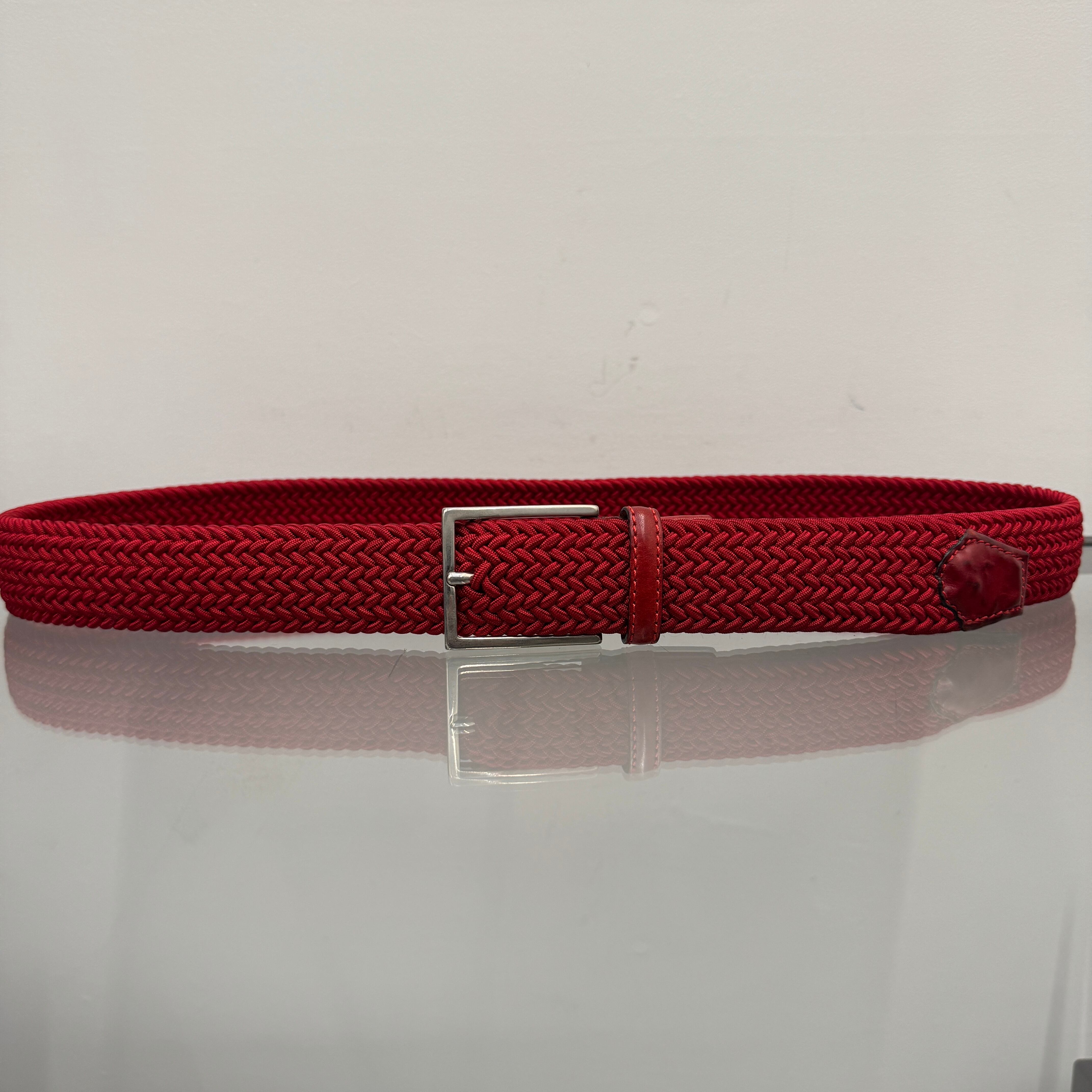 E. Marinella ビンテージ赤ネクタイ E.MARINELLA Silk twill solid Tie