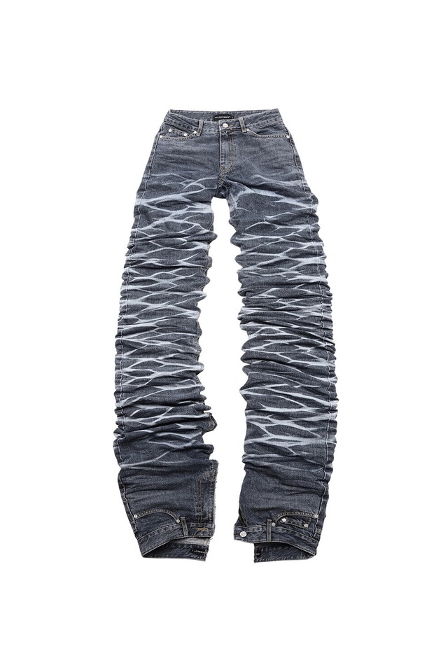 [SURGERY] surgery yoonseul long length double jeans 'blue' 正規品 韓国ブランド 韓国通販 韓国代行 韓国ファッション sur8ery サージェリー 取扱店 日本 店舗