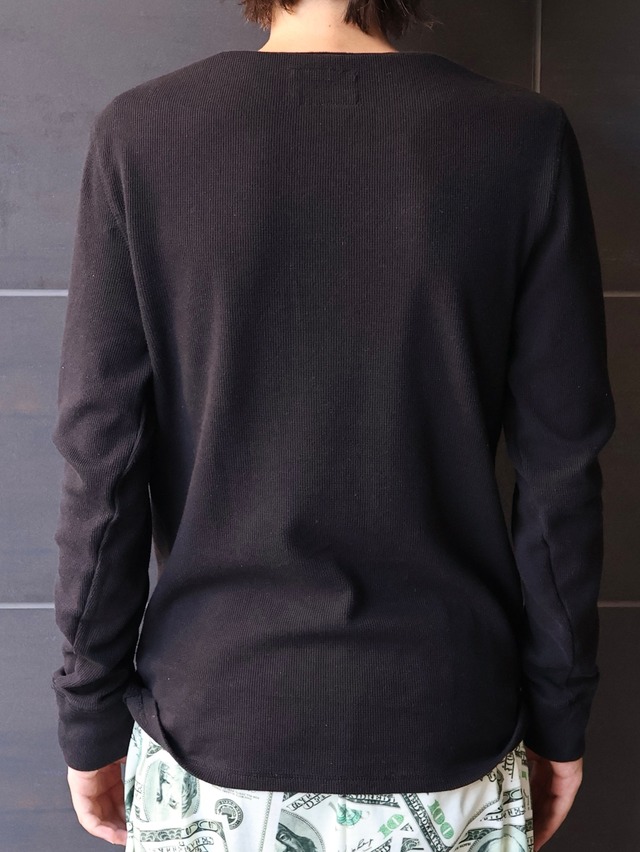 relaxed thermal polo shirt