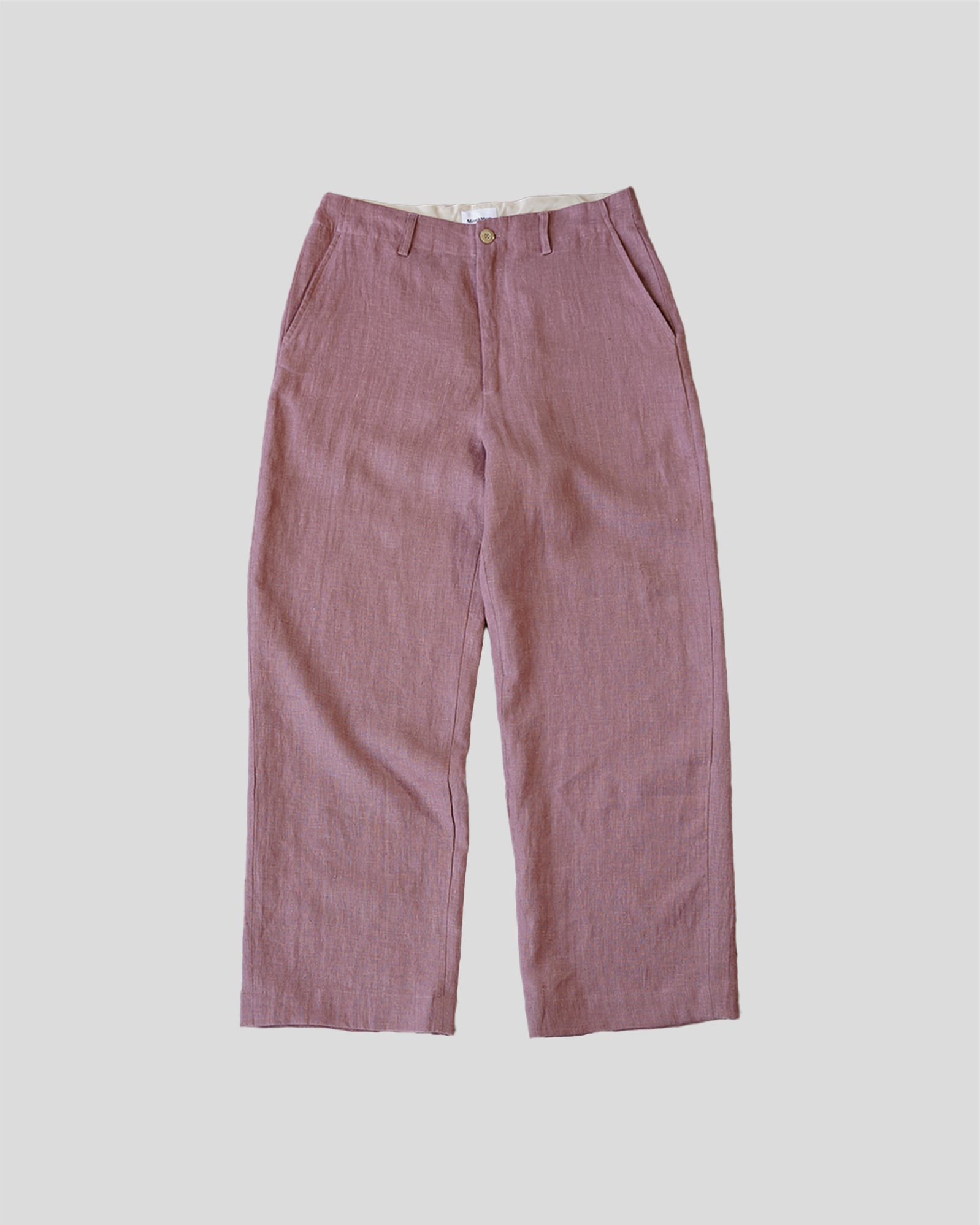 LP MM FRENCH LINEN WIDE TROUSERS PINK