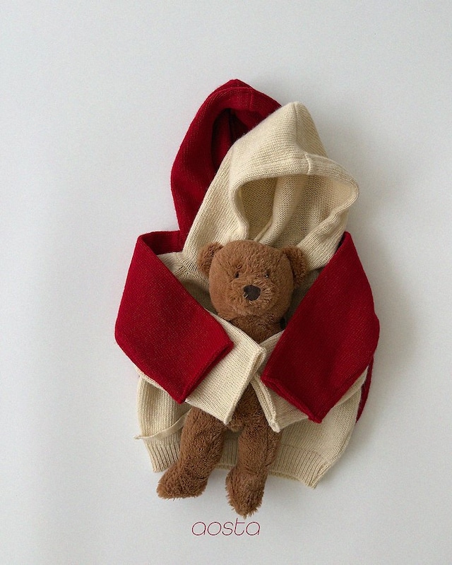 【取寄】aosta|knit cookie hoodie|ニットクッキーフーディー|S-L|baby&kids|26 autumn