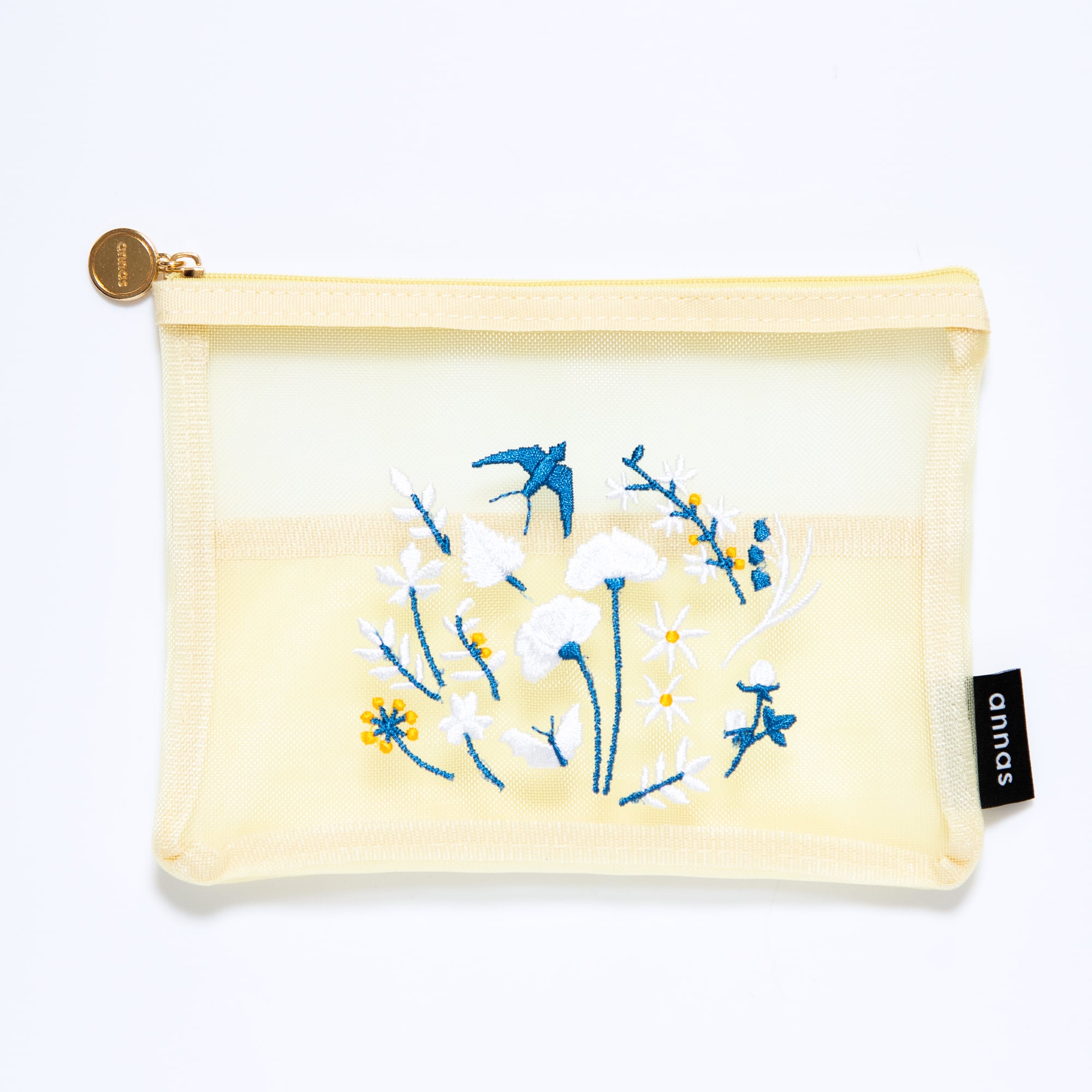 annas刺繍文具】刺繍メッシュポーチ｜ツバメ | Net store アンナとラパン