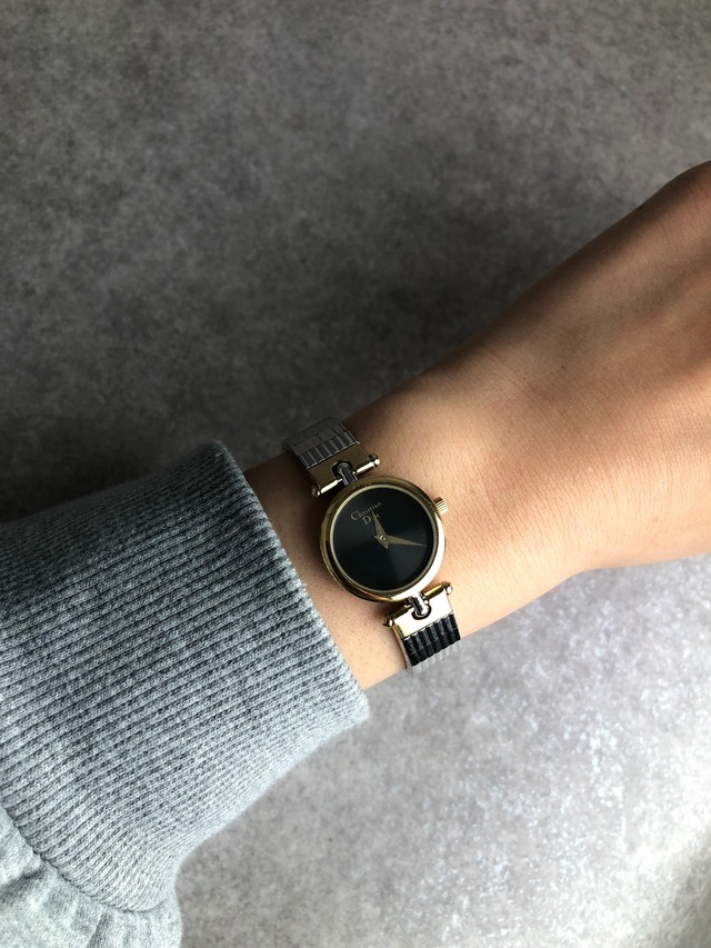 Christian Dior クリスチャン ディオール 腕時計 シルバー ラウンドフェイス ステンレススチール 3025 vintage ヴィンテージ オールド 6bgg33