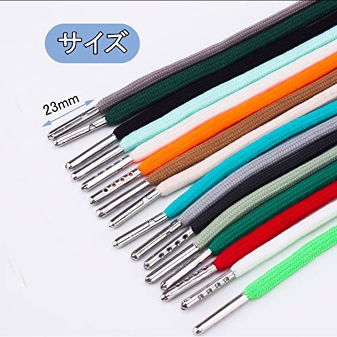 [YFFSFDC] 靴紐 シューレース 先端 金具 靴ひも シューレース 留め具 ひも用 靴パーツ 先っぽ チップ パイプ 金属製 スニーカー/ブーツアクセサリー 2色各10個 計20個 (シルバー+ブラック)