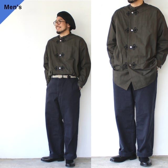 HAVERSACK 墨染ブロードルーズスリーピングシャツ Ink dyed broadcloth