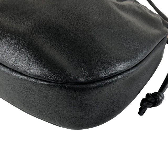 Christian Dior クリスチャン ディオール ショルダーバッグ ブラック CD レザー 巾着 vintage ヴィンテージ オールド 3cpukr