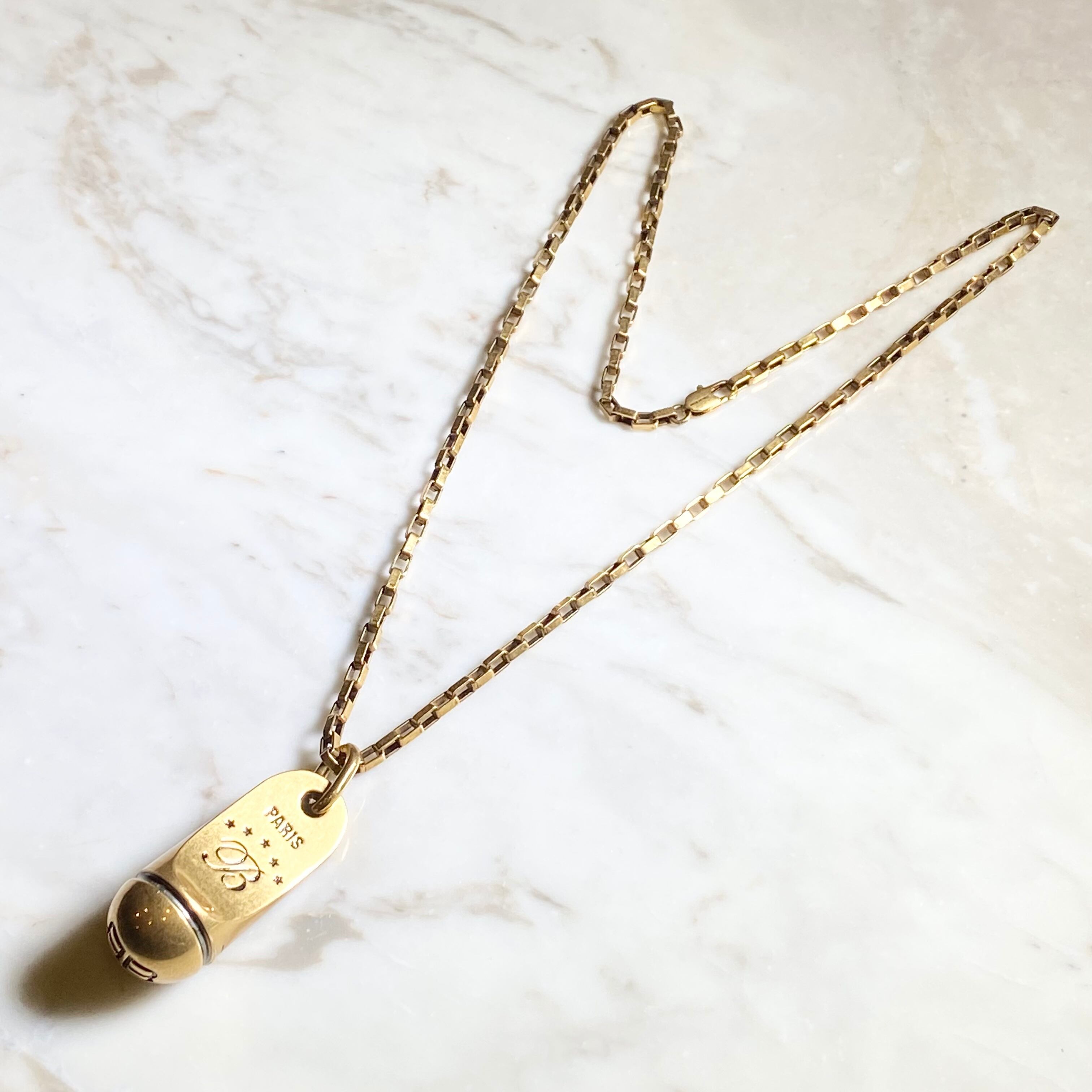 BALENCIAGA gold color metal necklace “HOTEL” designed by Demna 