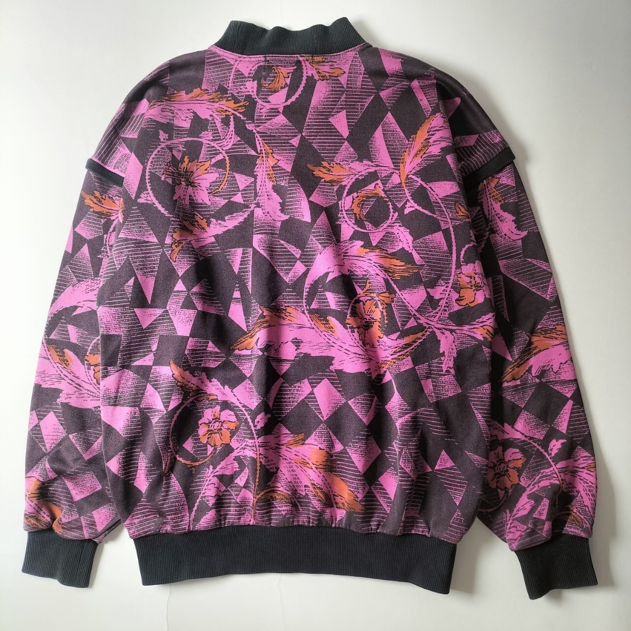 Allegro Vivace 総柄　スウェット　アート柄　ボトルネック　日本製