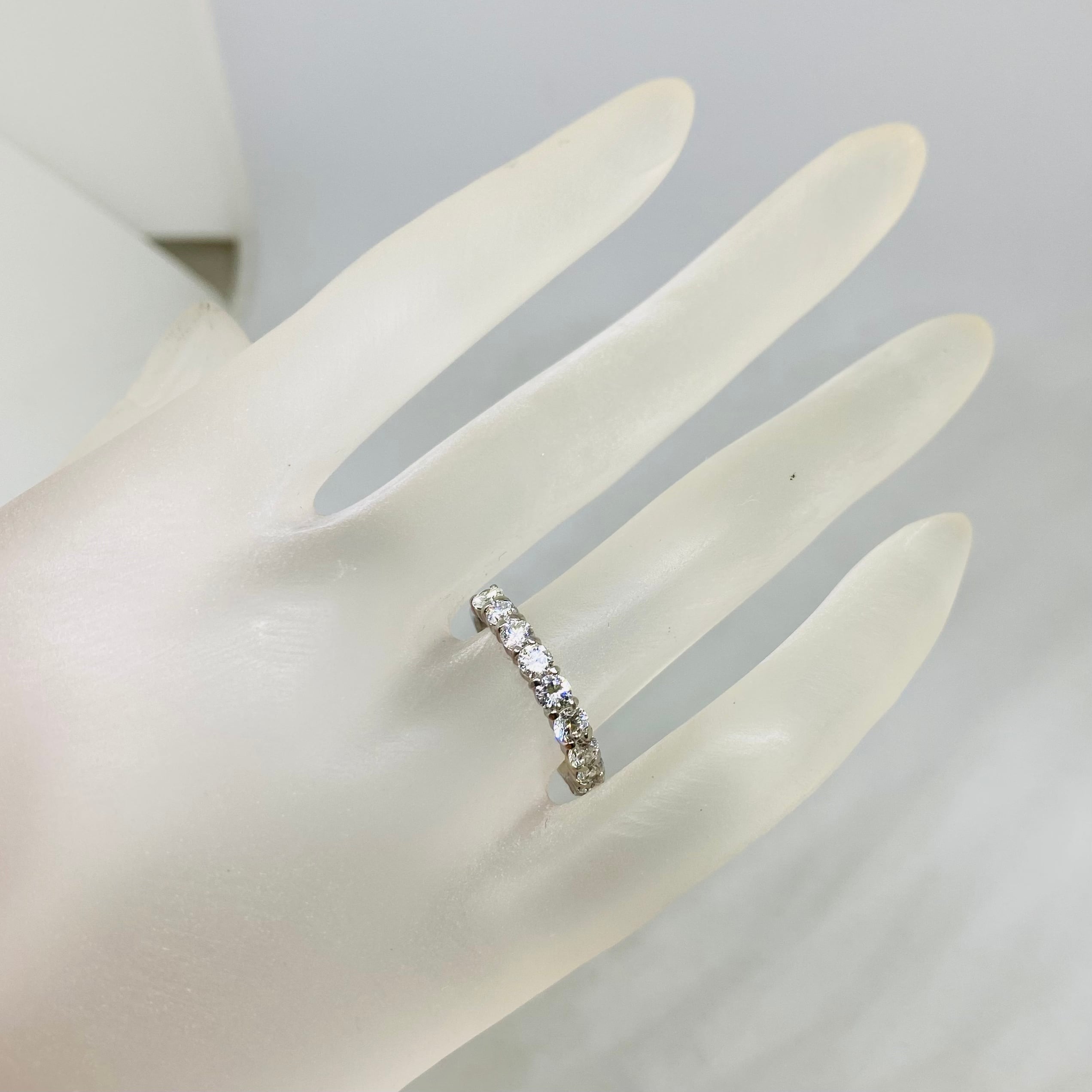 【サイズ11号】4石お花のダイヤモンド0.1ctリング・指輪 サイズ直し可能