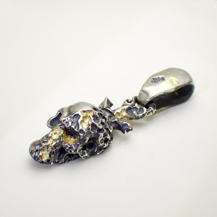 メンズアクセサリー フロッグオニキス925シルバーペンダント925刻印