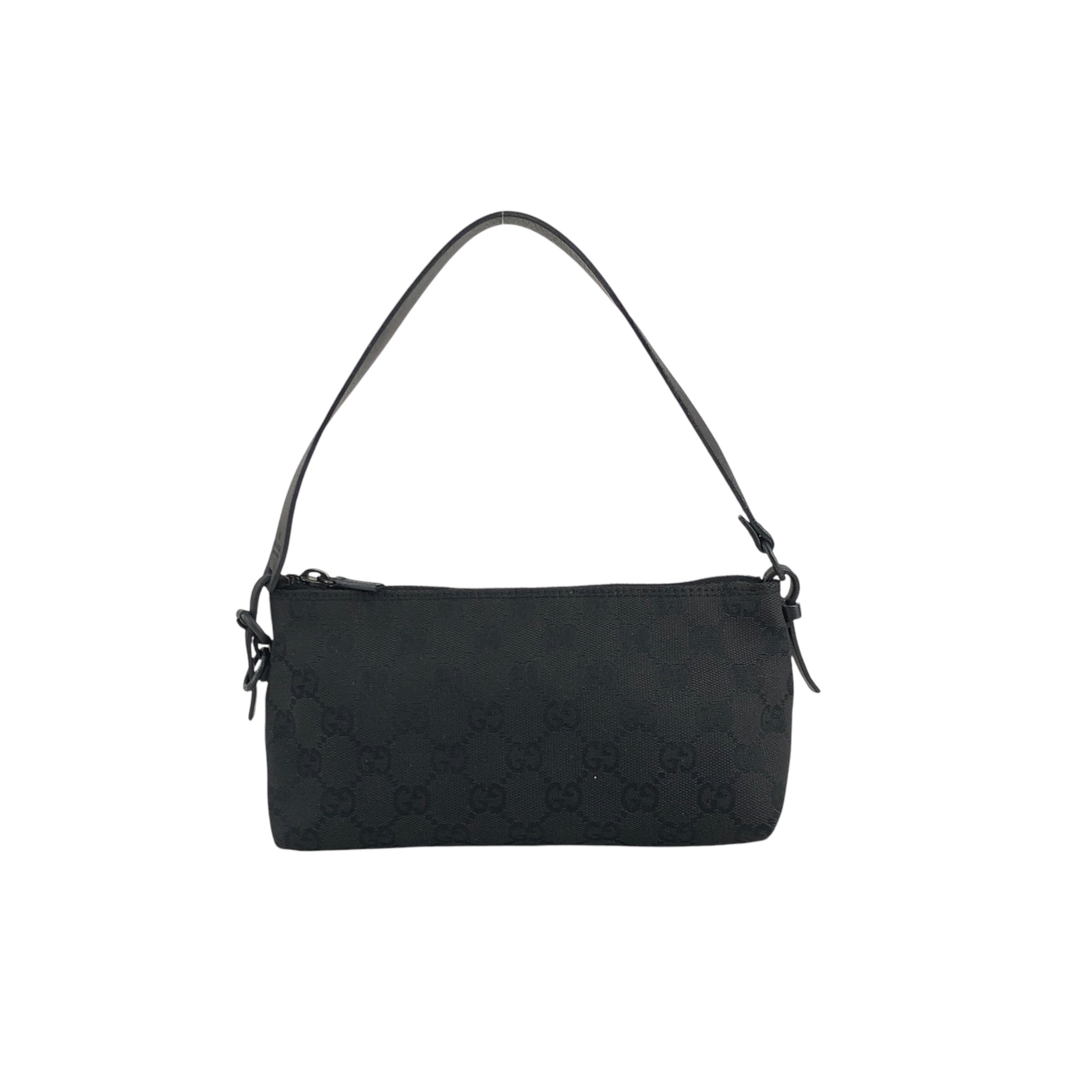 GUCCI グッチ GG柄 ハンドバッグ ブラック キャンバス バニティバッグ