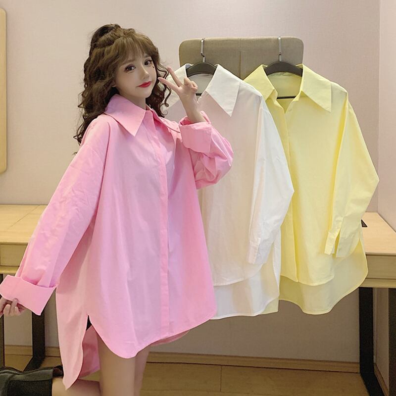 スプリングスタイルシャツ ホワイトトップス 春物 試着室62121971738