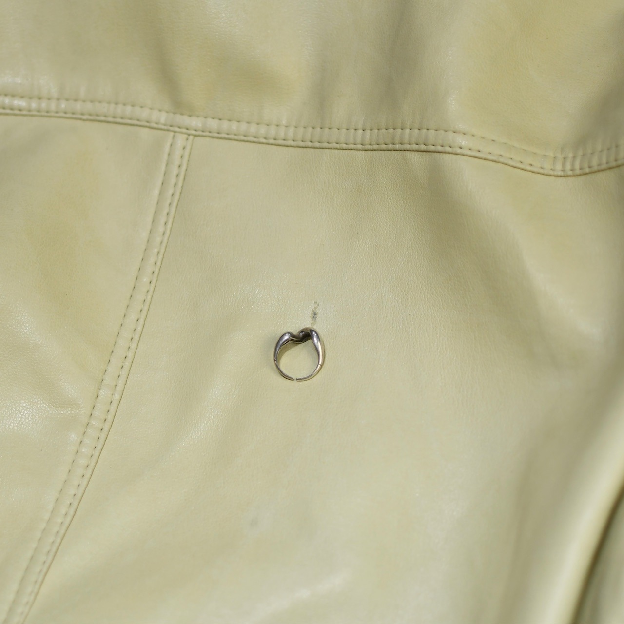 faux leather jacket ivory