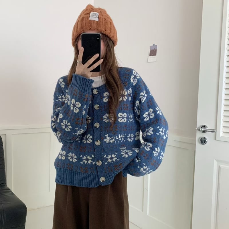 【outer】ジャカードカーディガン Q6506