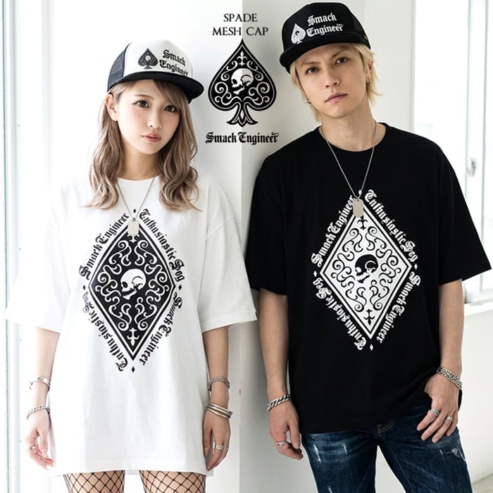 SMACK ENGINEER / スマックエンジニア「Rogia限定 SPADE MESH CAP (黒