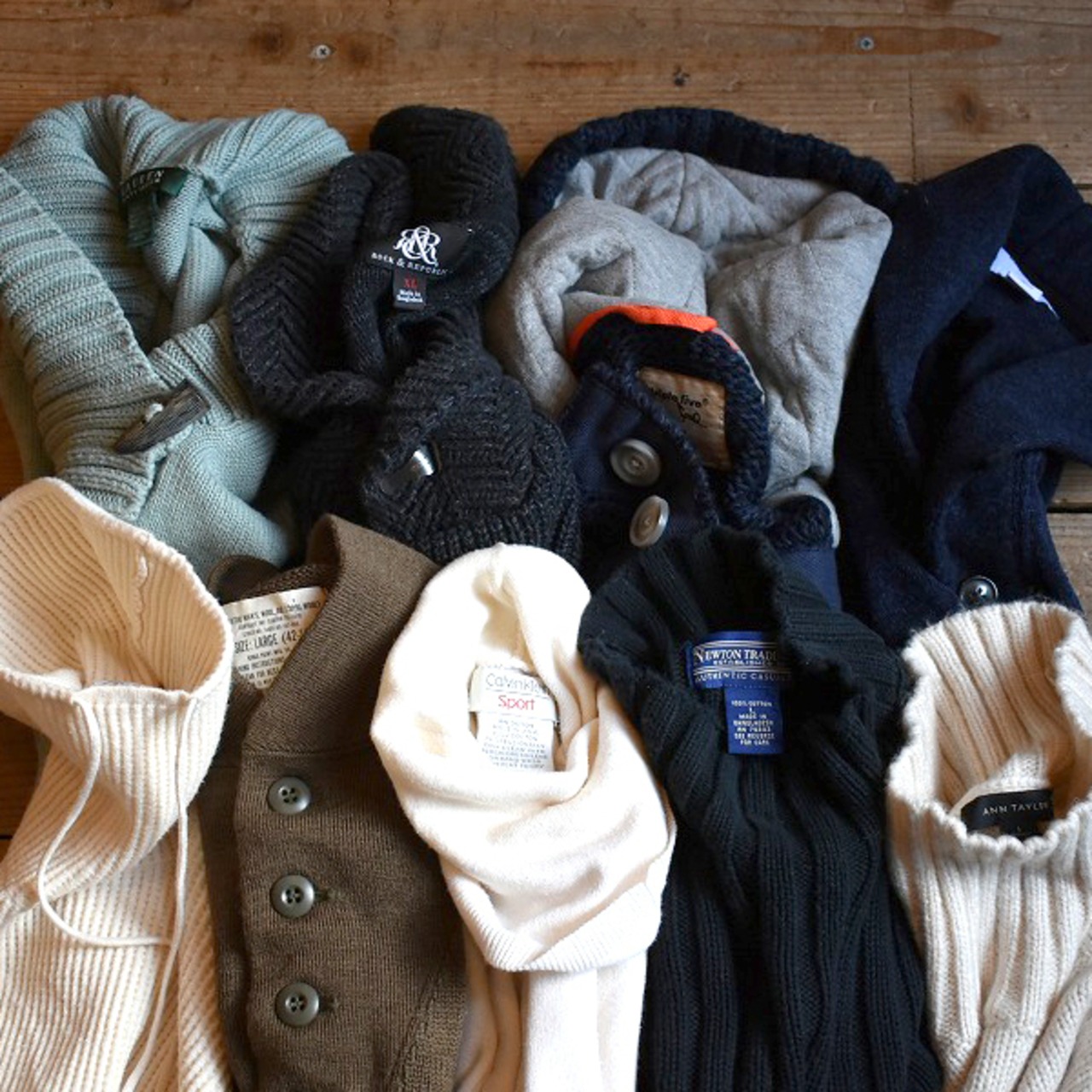 1点物◇オールドネイビーOLD NAVYショールカラー柄物カーディガン古着L 