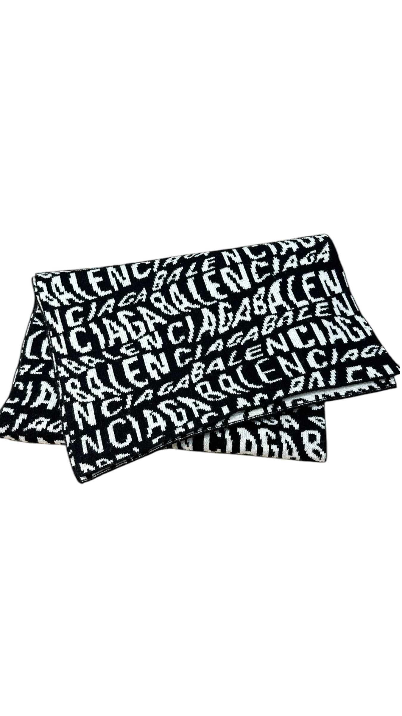 BALENCIAGA バレンシアガ 大判マフラー ロゴ 27464-2026010