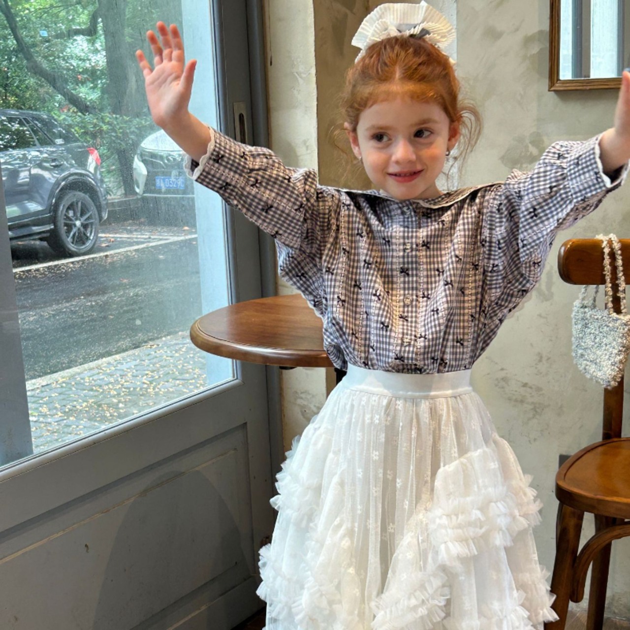 秋レトロビッグカラーシャツ