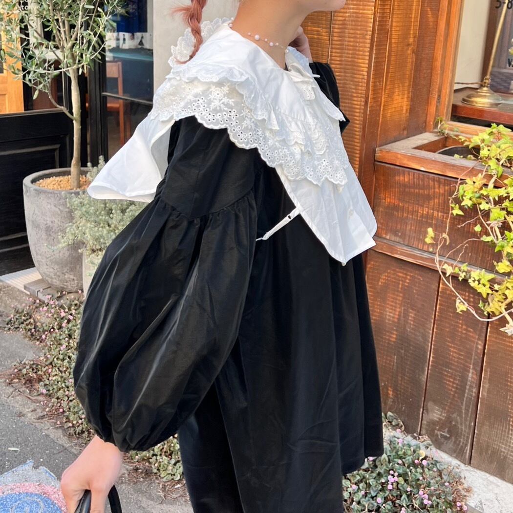 レイヤードサテンワンピース_LN01930