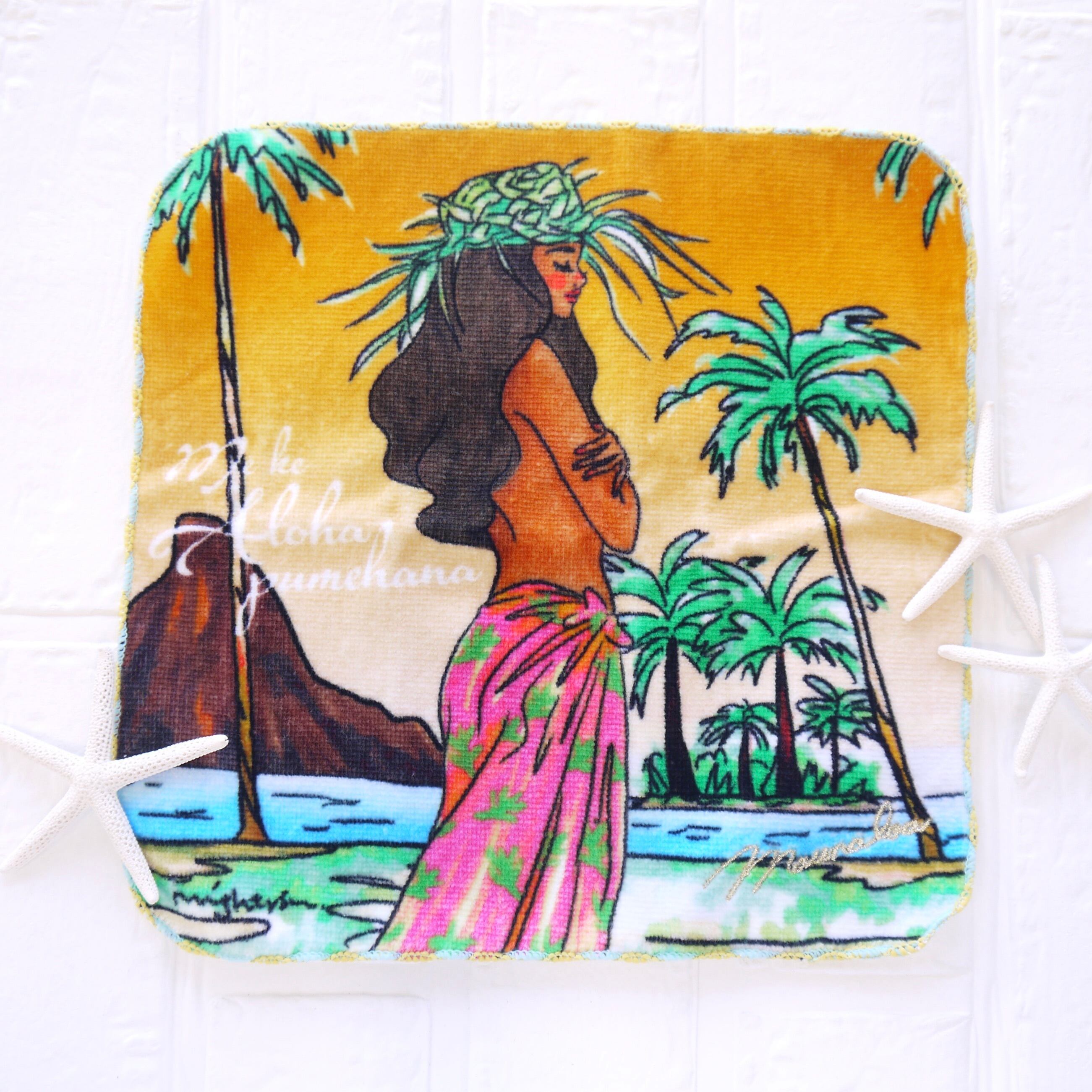 ★ハワイアン雑貨★マイティ・スー/ハンドタオル/MIGHTY SU/maunaloa/マウナロア/プチギフトに◎<ラウハラ>