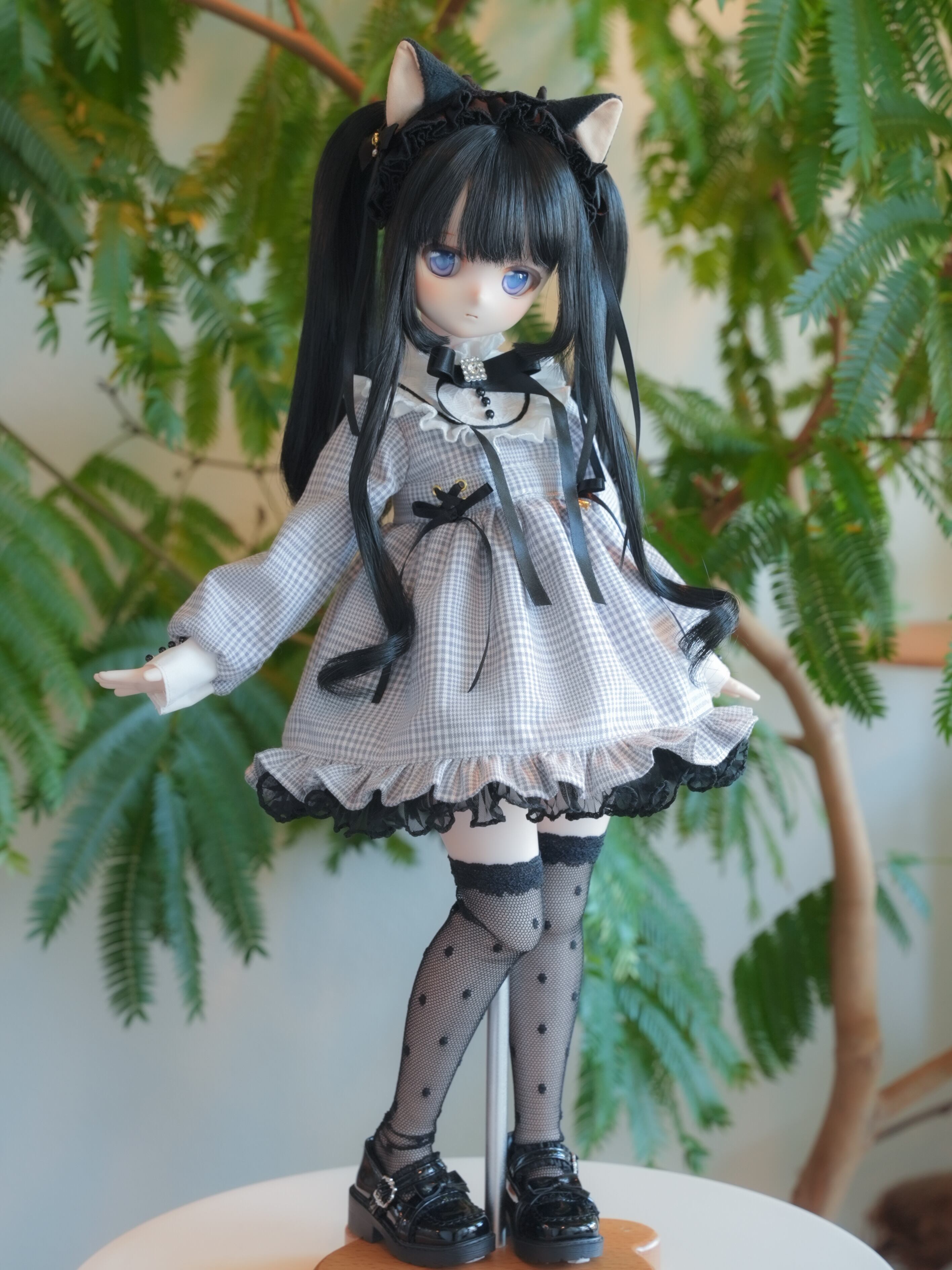 MDD / KUMAKO【ドットチュール・ニーハイソックス】【Dot Tulle Knee
