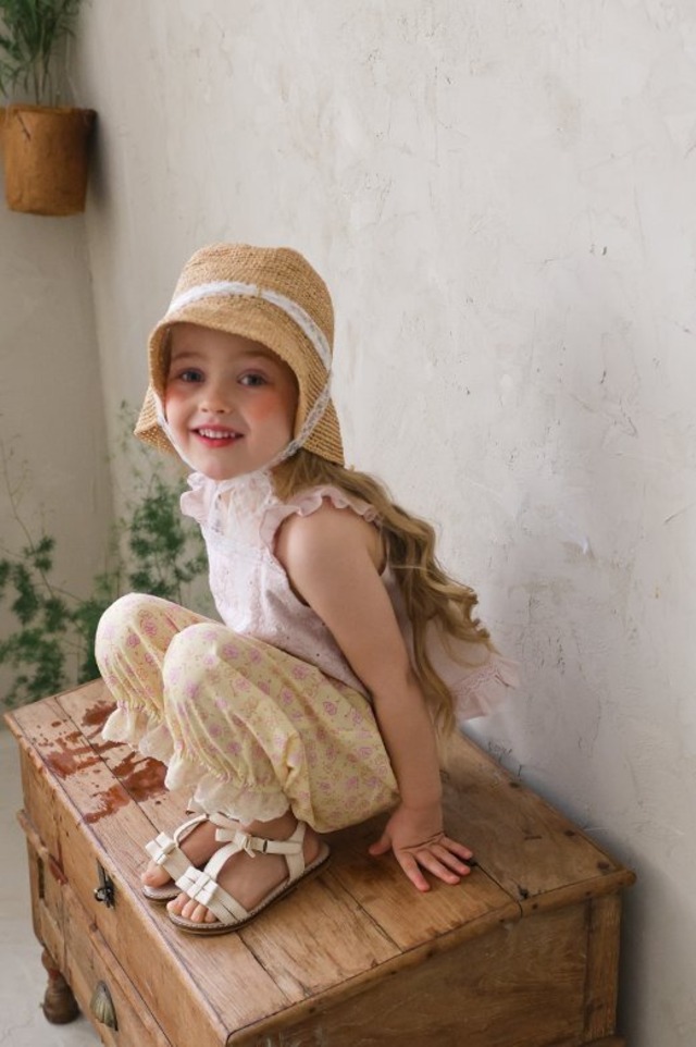 ※お洋服と同梱限定※【5/9〆予約】<flo>  Alice lace strow Hat